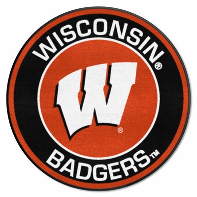 Fan Mats  LLC Wisconsin Badgers Roundel Mat Red