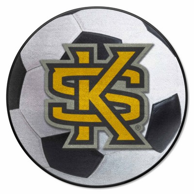 Fan Mats  LLC Kennesaw State Owls Soccer Ball Mat White