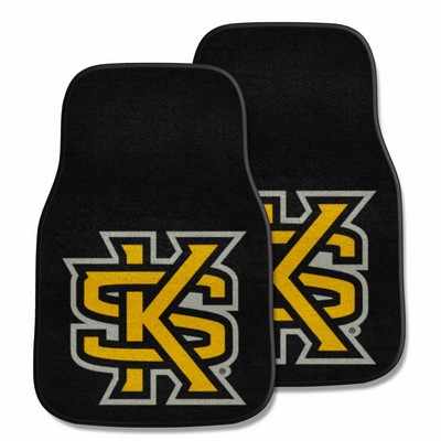 Fan Mats  LLC Kennesaw State Owls 2-pc Carpet Car Mat Set Black