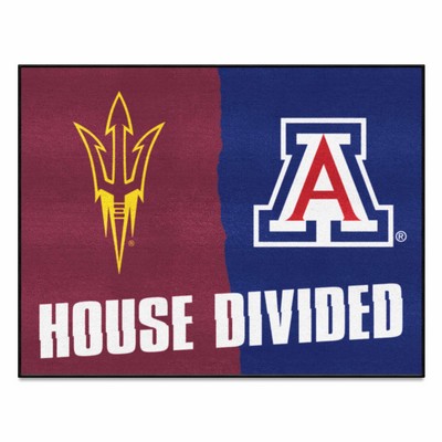 Fan Mats  LLC House Divided Arizona State / Arizona House Divided Mat Multi