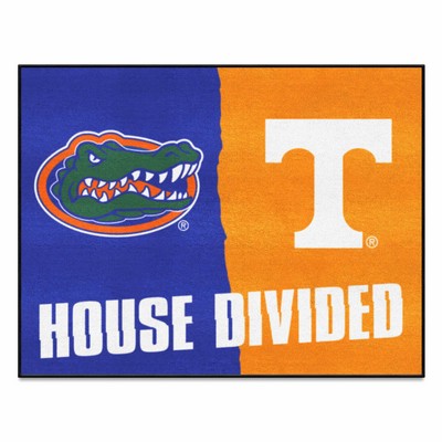 Fan Mats  LLC House Divided Florida / Tennessee House Divided Mat Multi