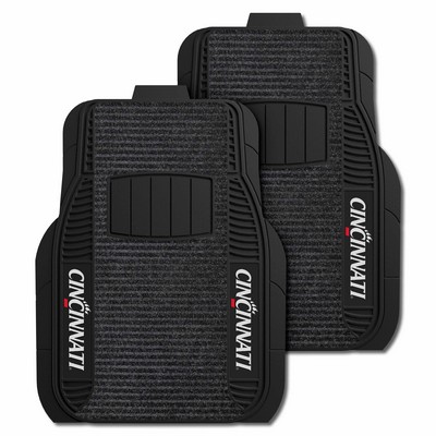 Fan Mats  LLC Cincinnati Bearcats 2-pc Deluxe Car Mat Set Black