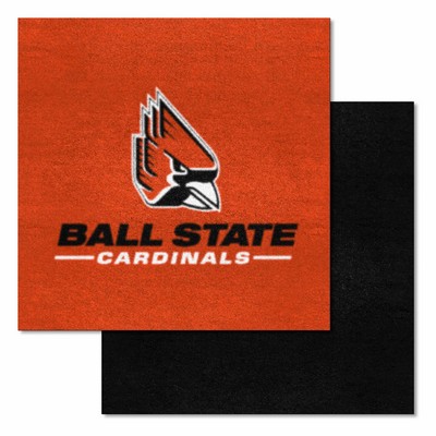 Fan Mats  LLC Ball State Cardinals Team Carpet Tiles Red