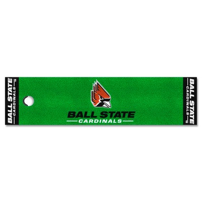 Fan Mats  LLC Ball State Cardinals Putting Green Mat Green