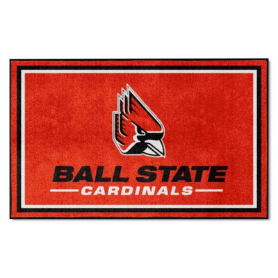 Fan Mats  LLC Ball State Cardinals 4x6 Rug Red