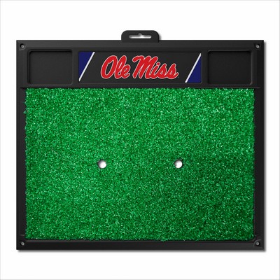 Fan Mats  LLC Ole Miss Rebels Golf Hitting Mat Navy