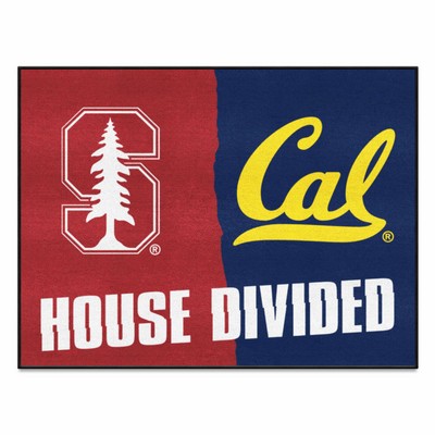 Fan Mats  LLC House Divided Stanford / Cal-Berkeley House Divided Mat Multi