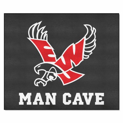 Fan Mats  LLC Eastern Washington Eagles Tailgater Mat Man Cave Black