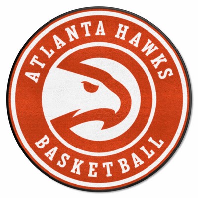 Fan Mats  LLC Atlanta Hawks Roundel Mat Red