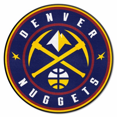 Fan Mats  LLC Denver Nuggets Roundel Mat Navy