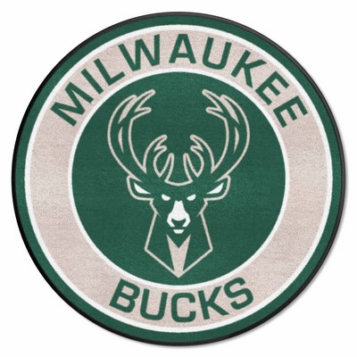 Fan Mats  LLC Milwaukee Bucks Roundel Mat Green