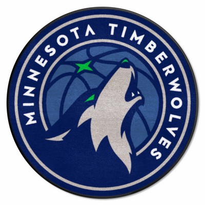 Fan Mats  LLC Minnesota Timberwolves Roundel Mat Navy