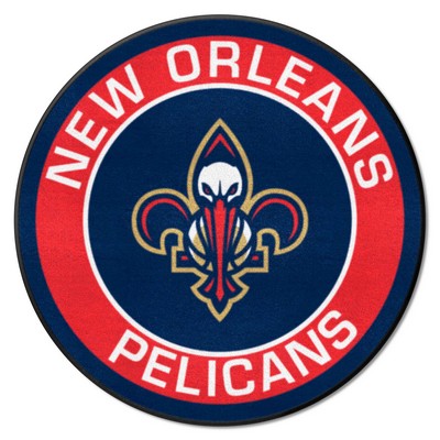 Fan Mats  LLC New Orleans Pelicans Roundel Mat Navy