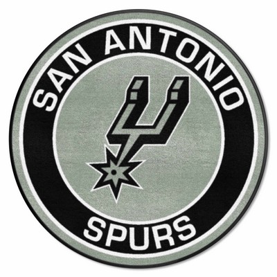 Fan Mats  LLC San Antonio Spurs Roundel Mat Black