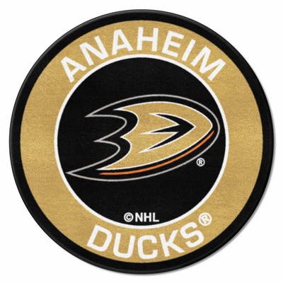 Fan Mats  LLC Anaheim Ducks Roundel Mat Black