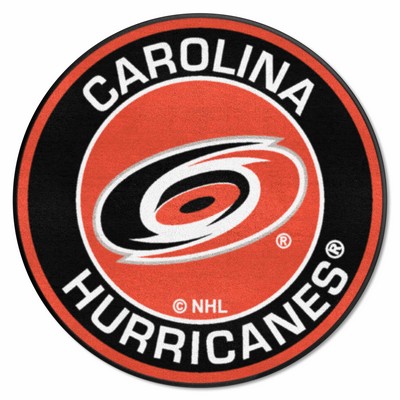 Fan Mats  LLC Carolina Hurricanes Roundel Mat Red