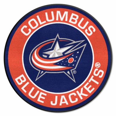 Fan Mats  LLC Columbus Blue Jackets Roundel Mat Navy