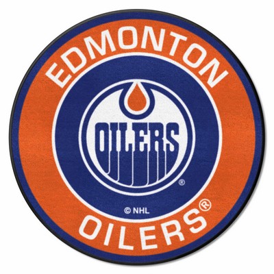 Fan Mats  LLC Edmonton Oilers Roundel Mat Orange