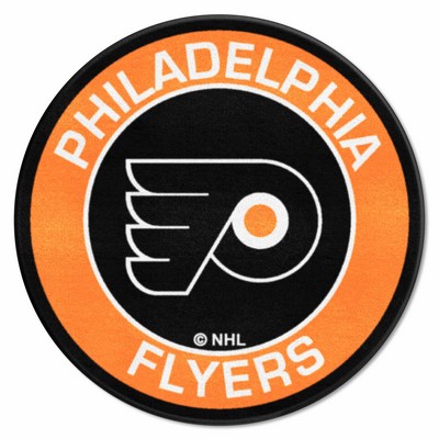 Fan Mats  LLC Philadelphia Flyers Roundel Mat Black