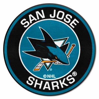 Fan Mats  LLC San Jose Sharks Roundel Mat Teal