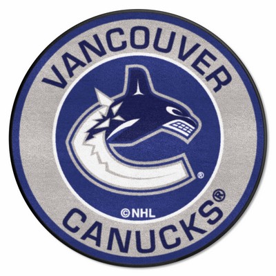 Fan Mats  LLC Vancouver Canucks Roundel Mat Royal