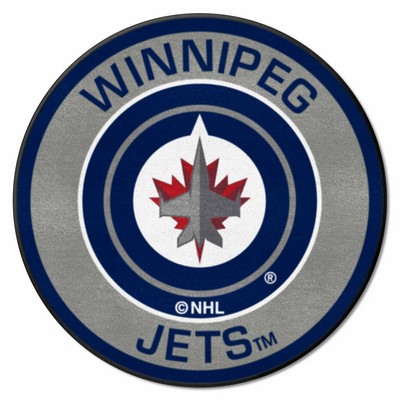 Fan Mats  LLC Winnipeg Jets Roundel Mat Navy