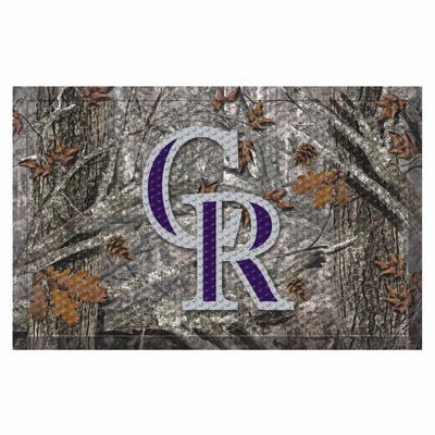 Fan Mats  LLC Colorado Rockies Camo Scraper Mat Camo