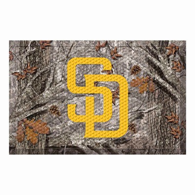 Fan Mats  LLC San Diego Padres Camo Scraper Mat Camo