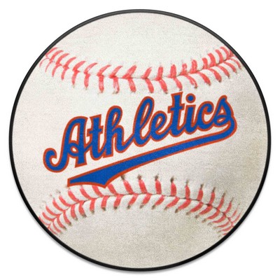 Fan Mats  LLC Philadelphia Athletics Baseball Mat Retro White