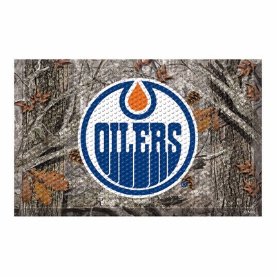 Fan Mats  LLC Edmonton Oilers Camo Scraper Mat Camo