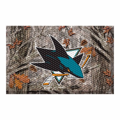 Fan Mats  LLC San Jose Sharks Camo Scraper Mat Camo