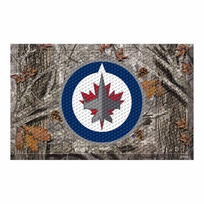 Fan Mats  LLC Winnipeg Jets Camo Scraper Mat Camo