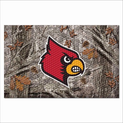 Fan Mats  LLC Louisville Cardinals Camo Scraper Mat Camo