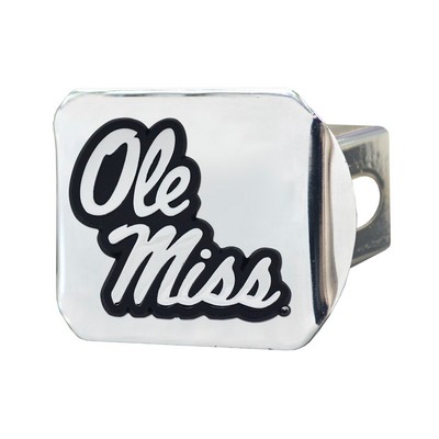 Fan Mats  LLC Ole Miss Rebels Hitch Cover Chrome Chrome