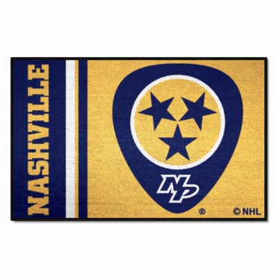 Fan Mats  LLC Nashville Predators Starter Mat Uniform Yellow