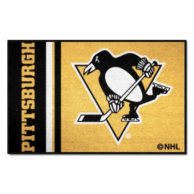 Fan Mats  LLC Pittsburgh Penguins Starter Mat Uniform Yellow