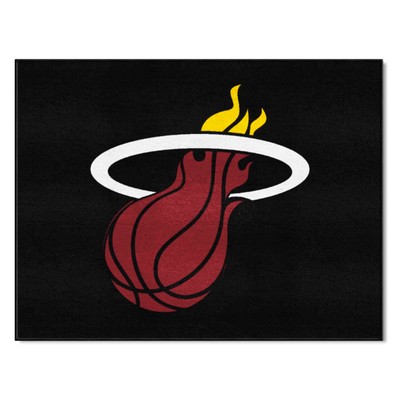 Fan Mats  LLC Miami Heat All-Star Mat Black