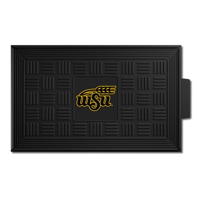 Fan Mats  LLC Wichita State Shockers Medallion Door Mat Black