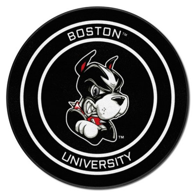 Fan Mats  LLC Boston Terriers Puck Mat Black