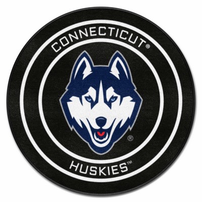 Fan Mats  LLC UConn Huskies Puck Mat Black