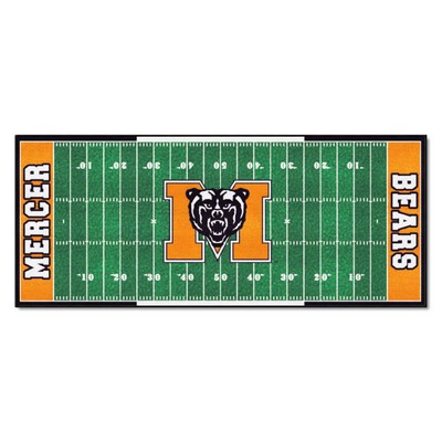 Fan Mats  LLC Mercer Bears Football Field Runner Green