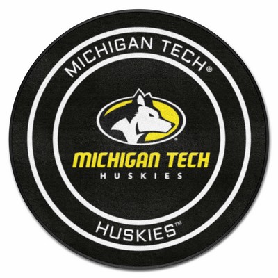 Fan Mats  LLC Michigan Tech Huskies Puck Mat Black