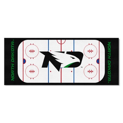 Fan Mats  LLC North Dakota Fighting Hawks Rink Runner Green