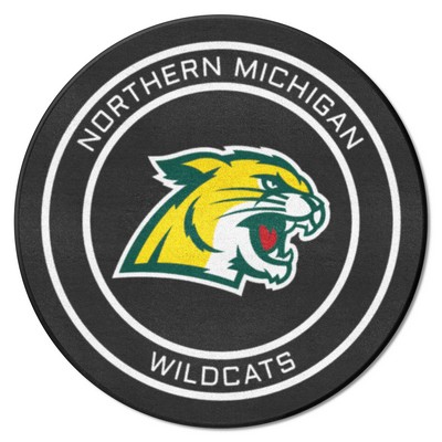 Fan Mats  LLC Northern Michigan Wildcats Puck Mat Black