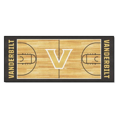 Fan Mats  LLC Vanderbilt Commodores NCAA Basketball Runner Black