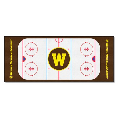 Fan Mats  LLC Western Michigan Broncos Rink Runner White