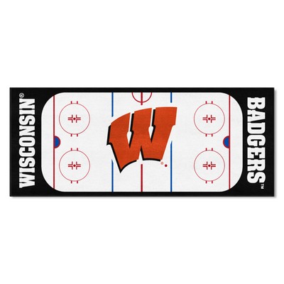 Fan Mats  LLC Wisconsin Badgers Rink Runner Red