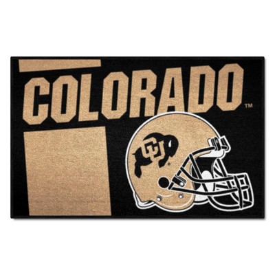 Fan Mats  LLC Colorado Buffaloes Starter Mat Uniform Black