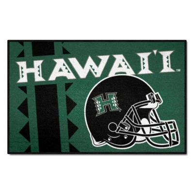 Fan Mats  LLC Hawaii Rainbows Starter Mat Uniform Green