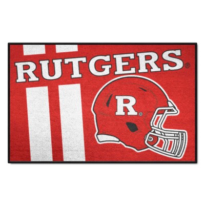 Fan Mats  LLC Rutgers Scarlett Knights Starter Mat Uniform Red